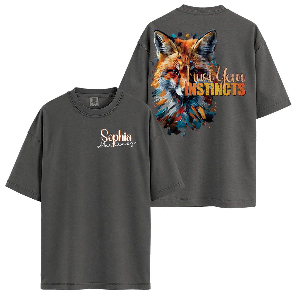 Personalize - Trust Your Instincts Fox - Inspirational Clothing - Unisex T-shirt