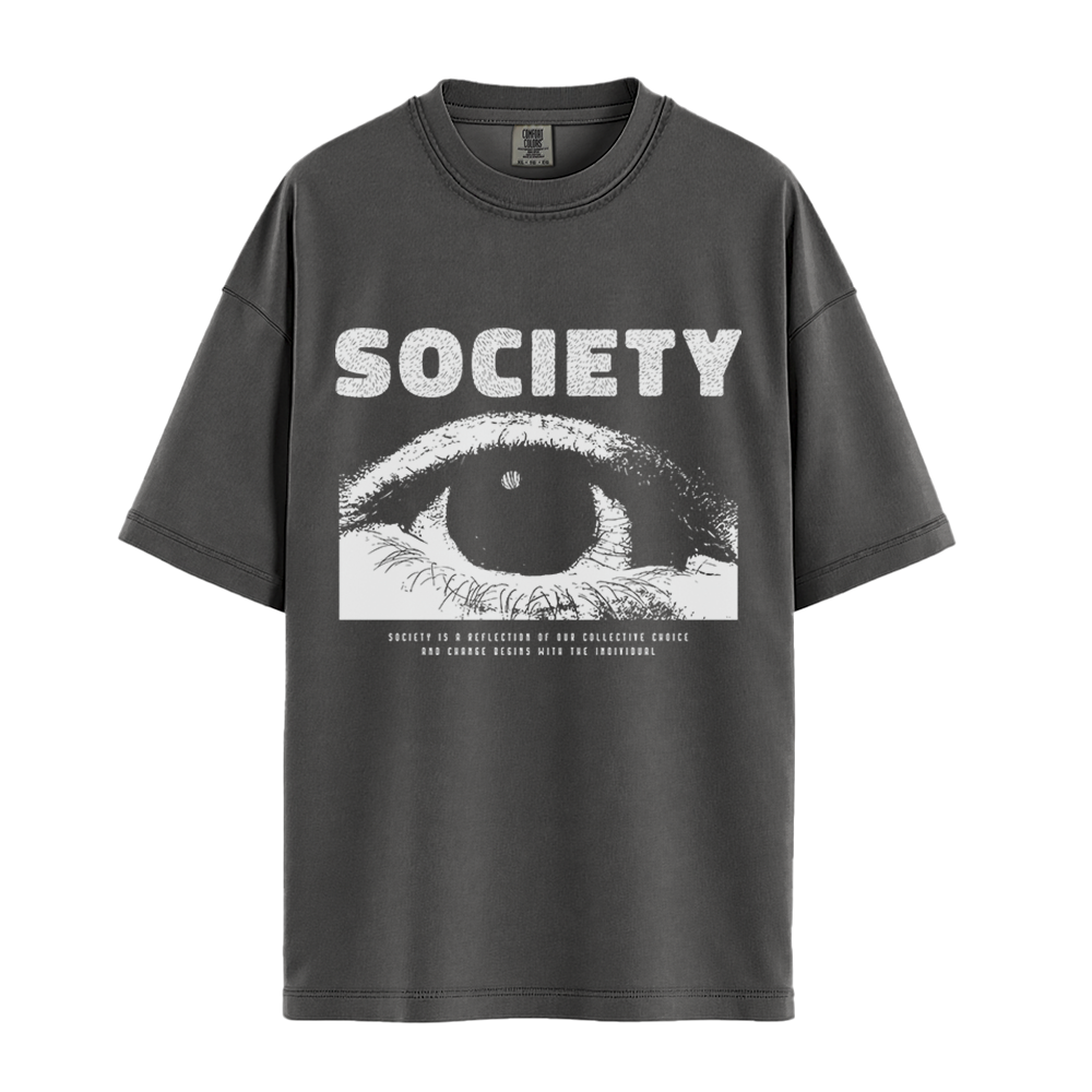 Society Eye - Unisex T-Shirt - Premium Comfort Colors - Pepper