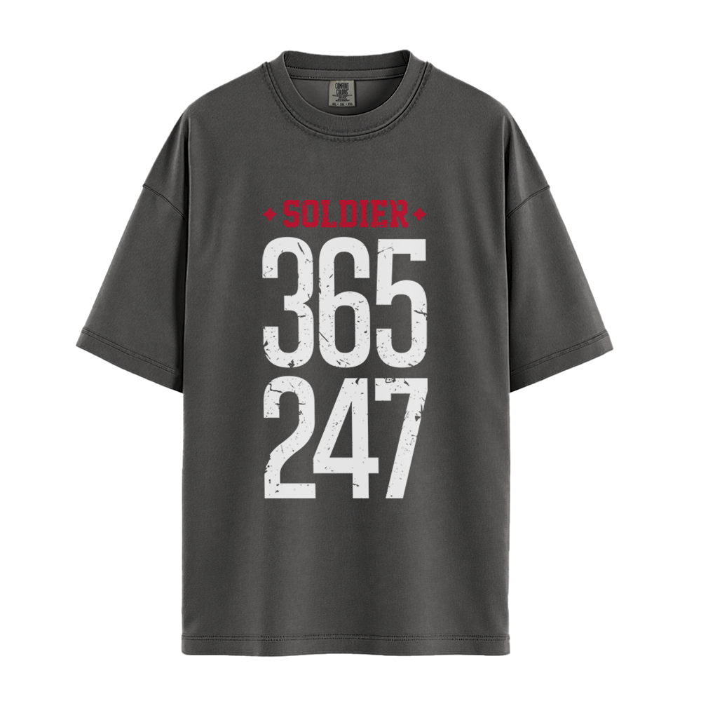 Soldier 365 247 - Unisex T-Shirt - Premium Comfort Colors - Pepper