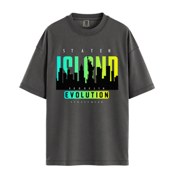 Staten Island Evolution - Unisex T-Shirt - Premium Comfort Colors - Pepper