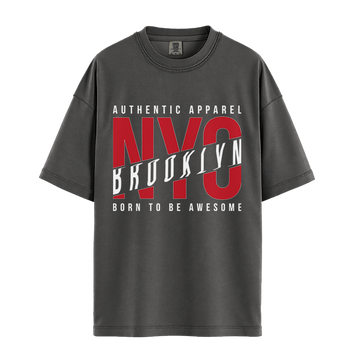 NYC Brooklyn Born To Be Awesome - Unisex T-Shirt - Premium Comfort Colors - Pepper