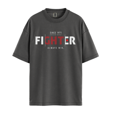 Fighter Always Win - Unisex T-Shirt - Premium Comfort Colors - Pepper