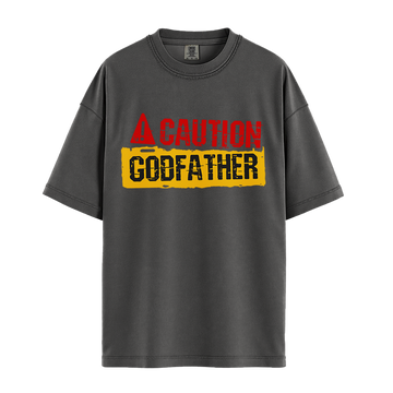 Caution Godfather - Unisex T-Shirt - Premium Comfort Colors - Pepper