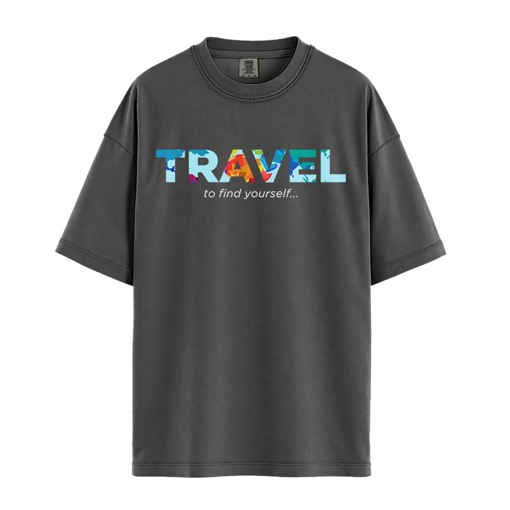 Travel To Find Yourself - Unisex T-Shirt - Premium Comfort Colors - Pepper