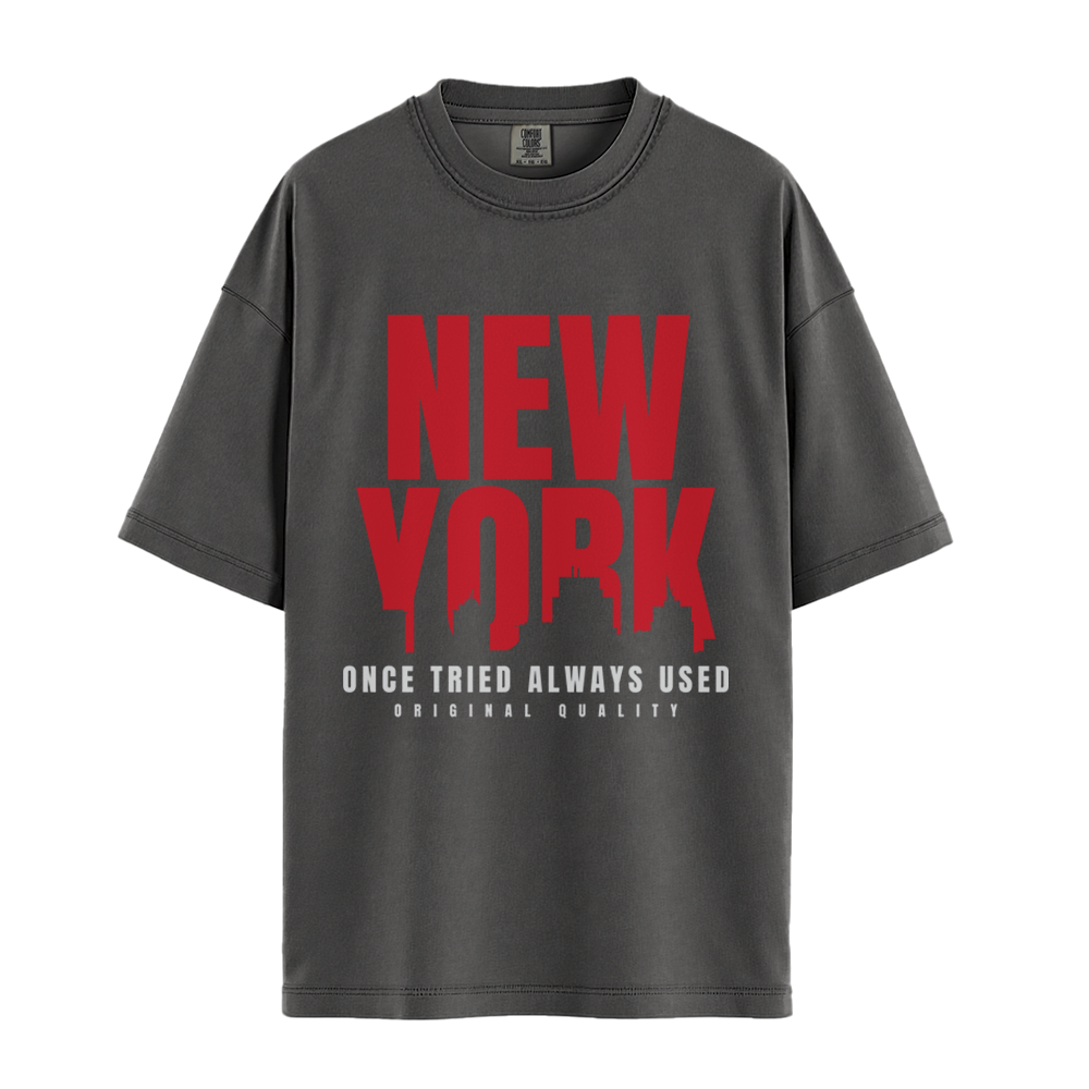 New York Once Tried Always Used - Unisex T-Shirt - Premium Comfort Colors - Pepper