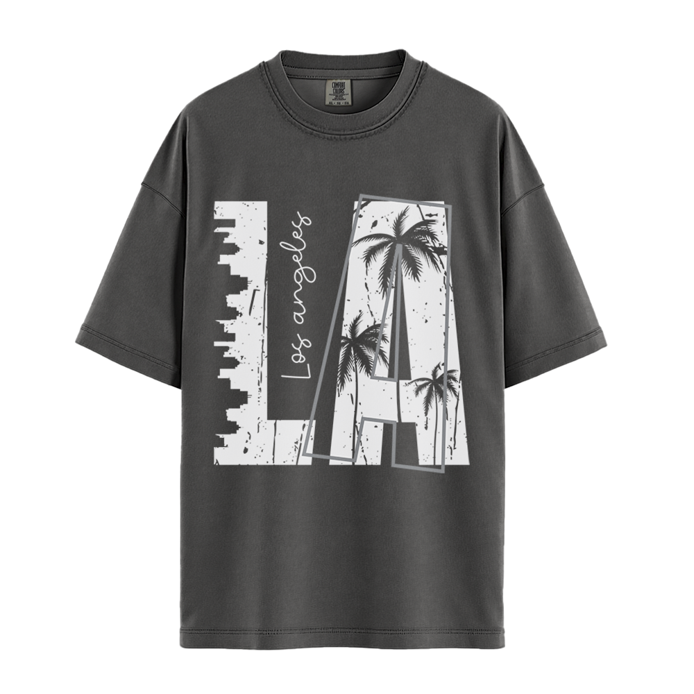 LA Los Angeles - Unisex T-Shirt - Premium Comfort Colors - Pepper