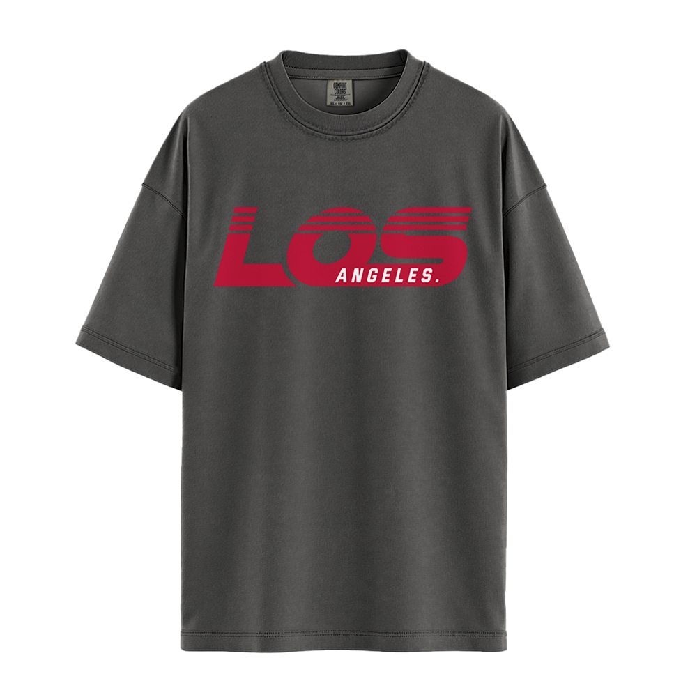 Los Angeles Retro - Unisex T-Shirt - Premium Comfort Colors - Pepper