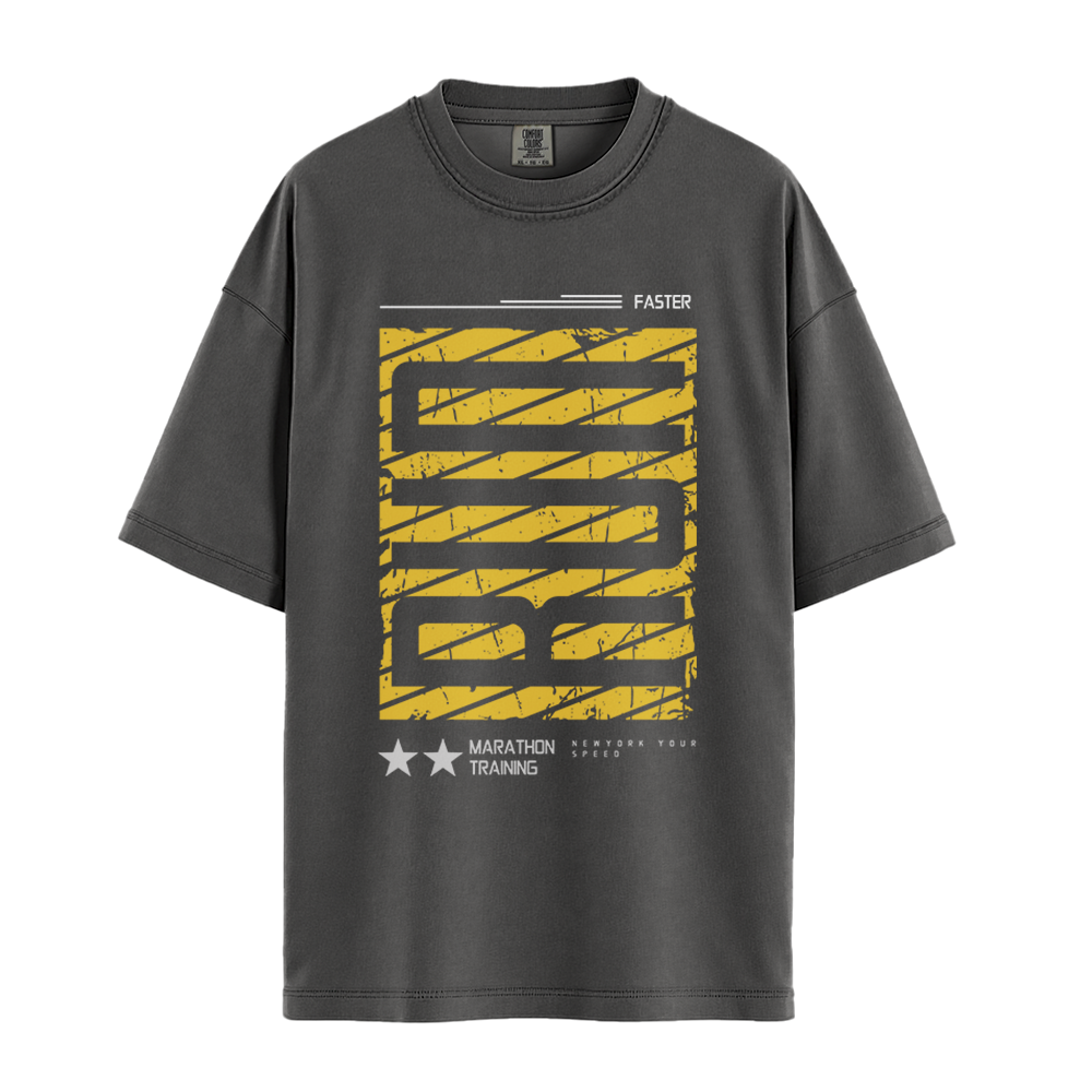 Run Faster Marathon Training - Unisex T-Shirt - Premium Comfort Colors - Pepper