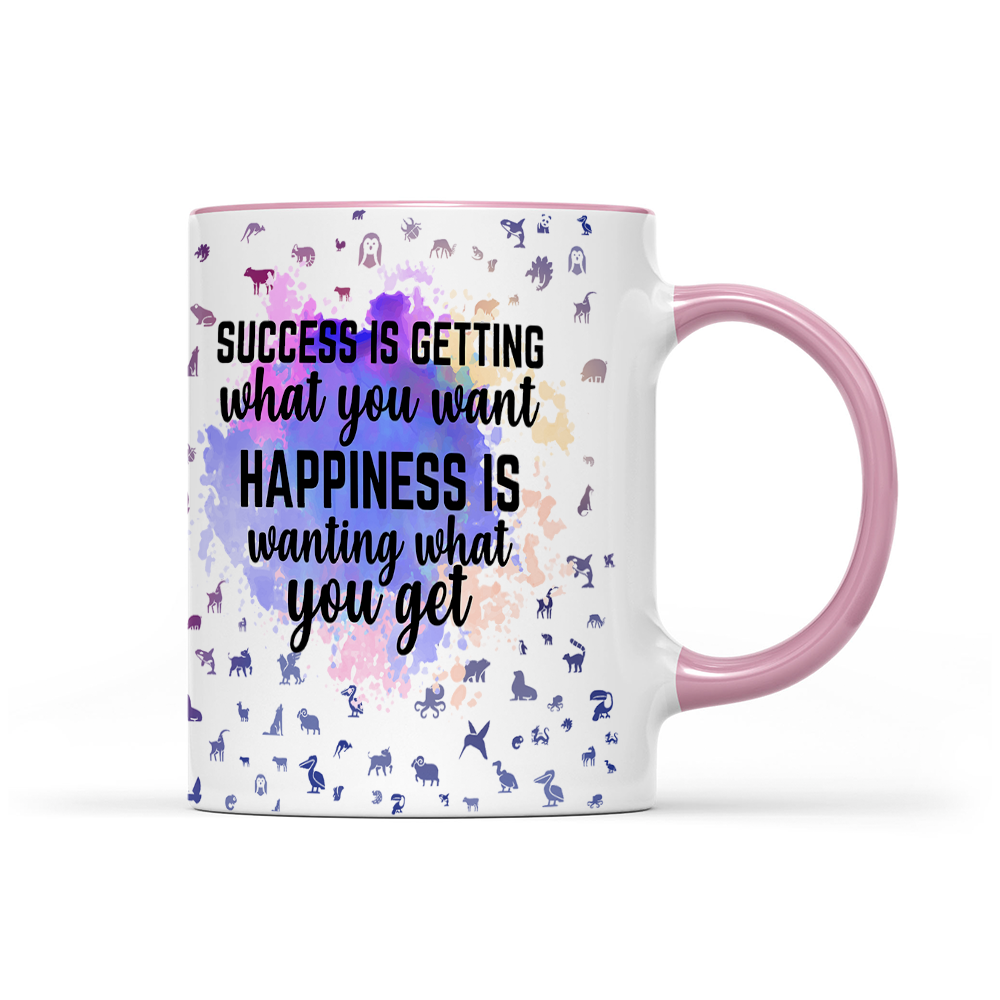 Success Is Getting What You Want - Navy Watercolor Mug - Statement Mug