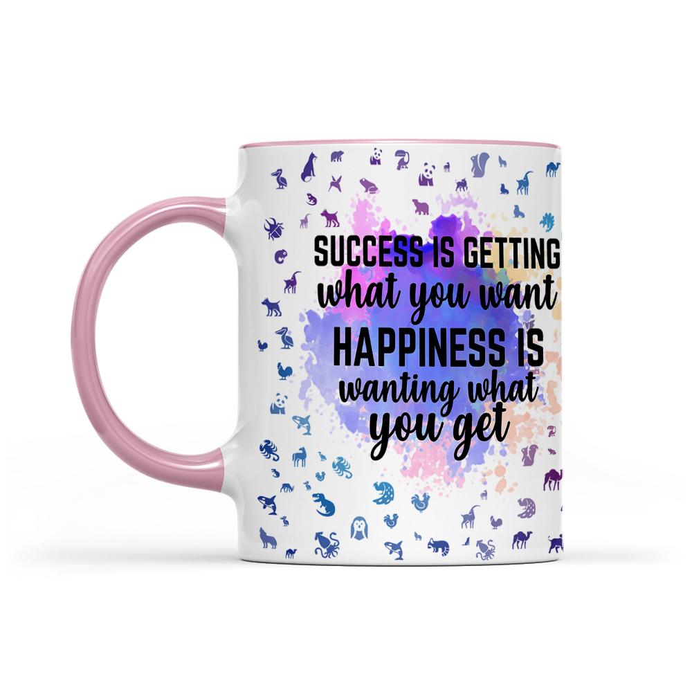 Success Is Getting What You Want - Navy Watercolor Mug - Statement Mug