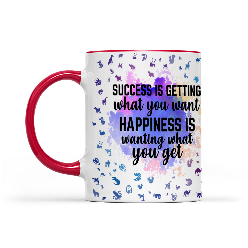 Success Is Getting What You Want - Navy Watercolor Mug - Statement Mug