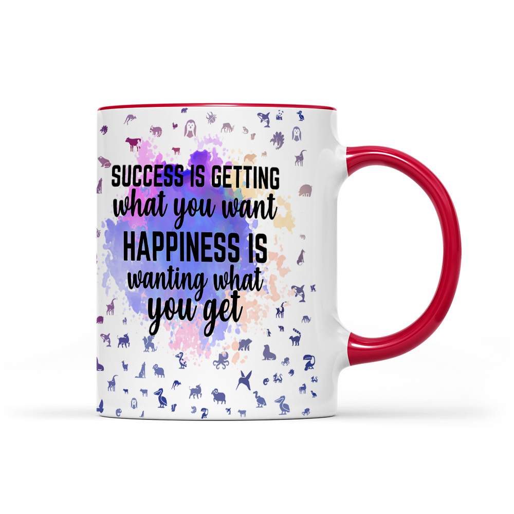 Success Is Getting What You Want - Navy Watercolor Mug - Statement Mug