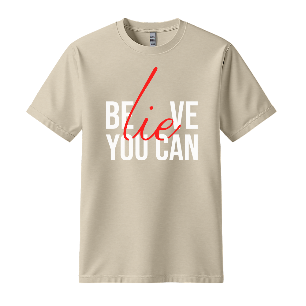 "Believe You Can" Red Lie Message Typography Graphic Tee - Colorizeyou Unisex T-Shirt