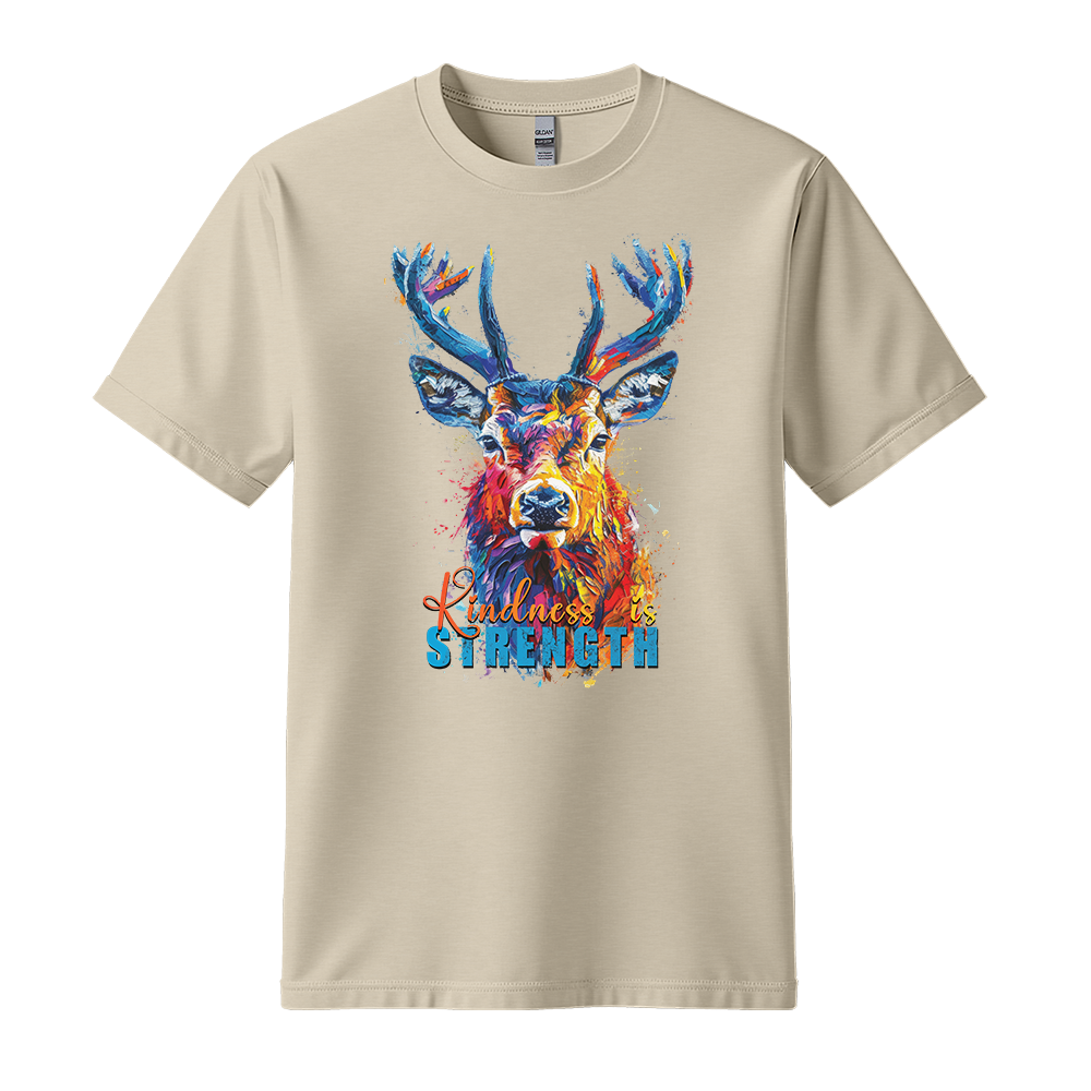 "Kindness Is Strength" Deer Motivation Unisex T-Shirt