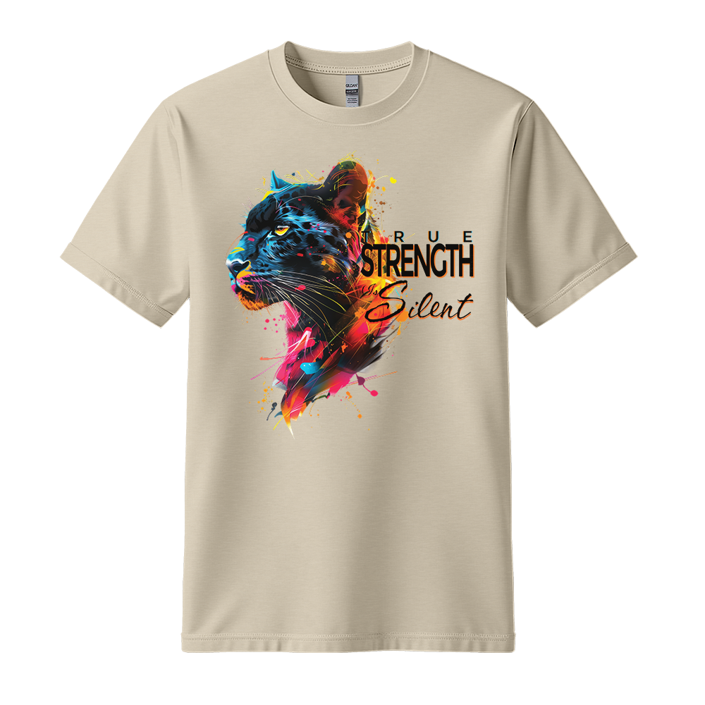 "True Strength Is Silent" Panther Motivation Unisex T-Shirt