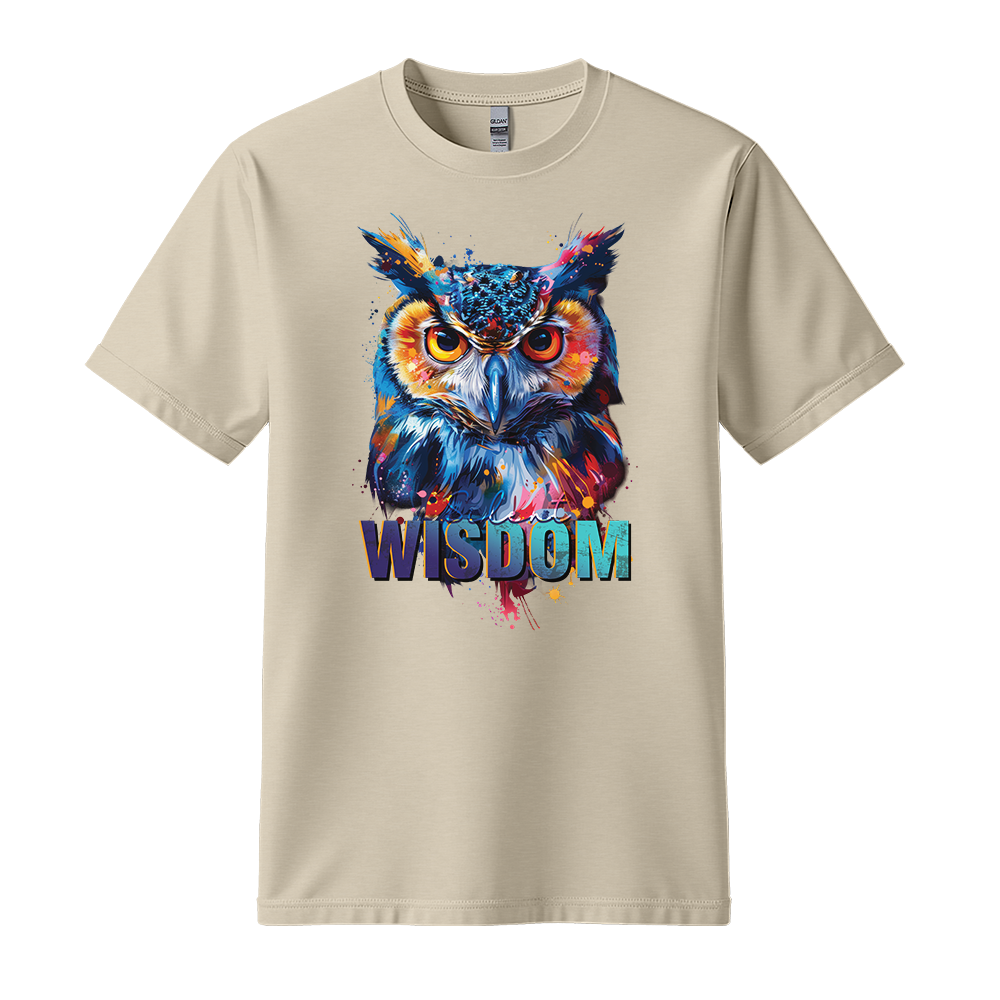 "Silent Wisdom" Owl Motivation Unisex T-Shirt