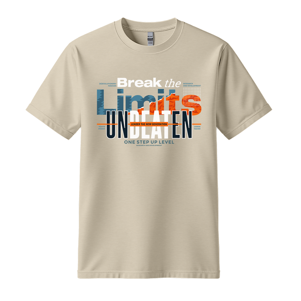 Break The Limits Unbeaten - Unisex T-Shirt - Motivation Tshirt - Sand