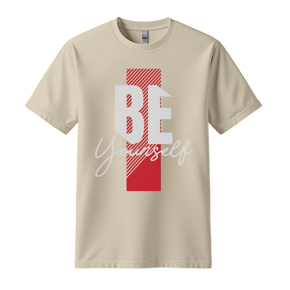 Be Yourself - Unisex T-Shirt - Motivation Tshirt - Sand
