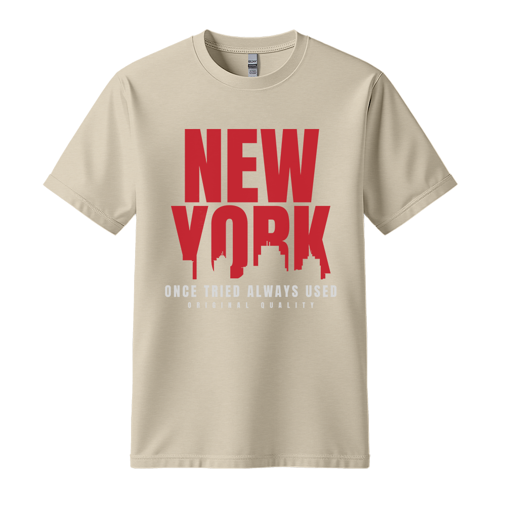 New York Once Tried Always Used - Unisex T-Shirt - City Tee - Sand