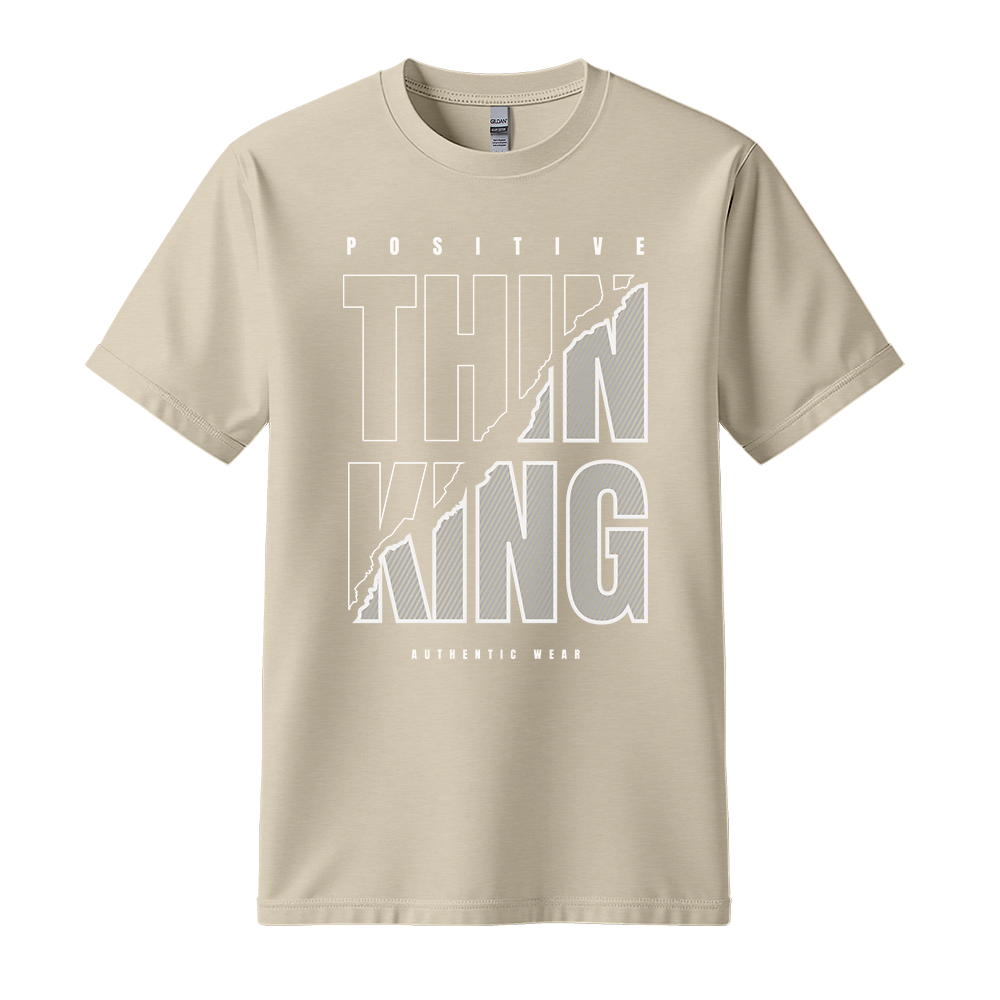 Positive Thinking Authentic Wear - Unisex T-Shirt - Positive Apparel - Sand