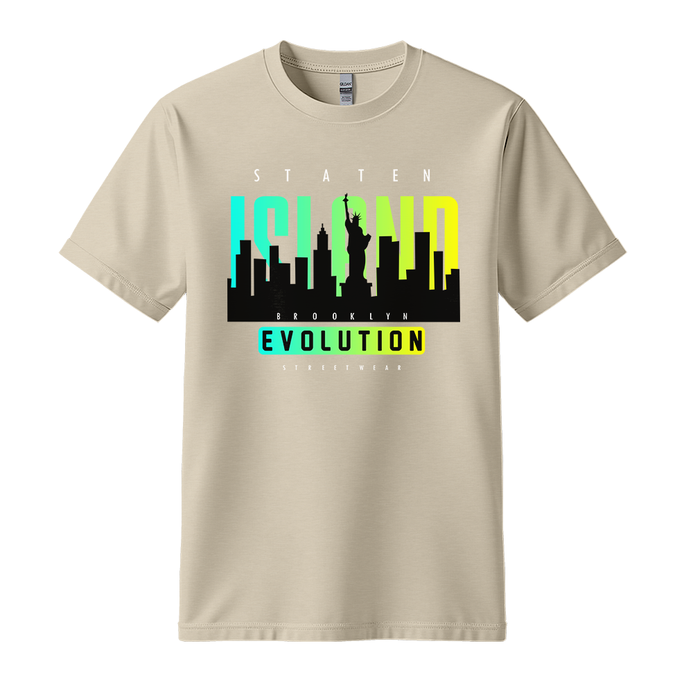 Staten Island Evolution - Unisex T-Shirt - City Tee - Sand