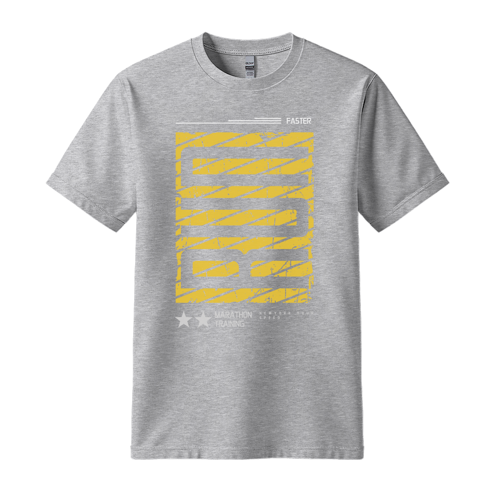 Run Faster Marathon Training - Unisex T-Shirt - Athletic Tee - Sport Grey
