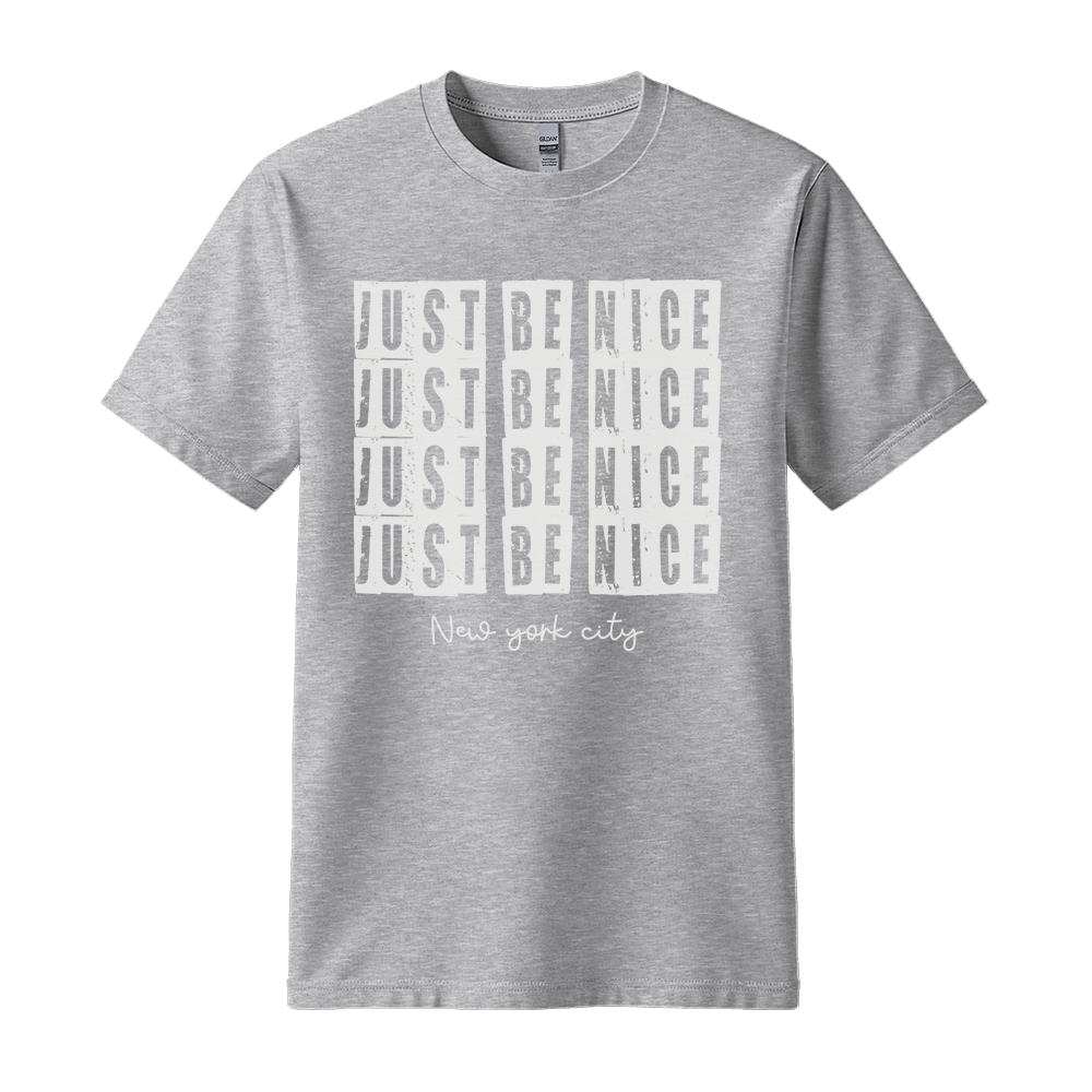 Just Be Nice New York City - Unisex T-Shirt - City Tee - Sport Grey