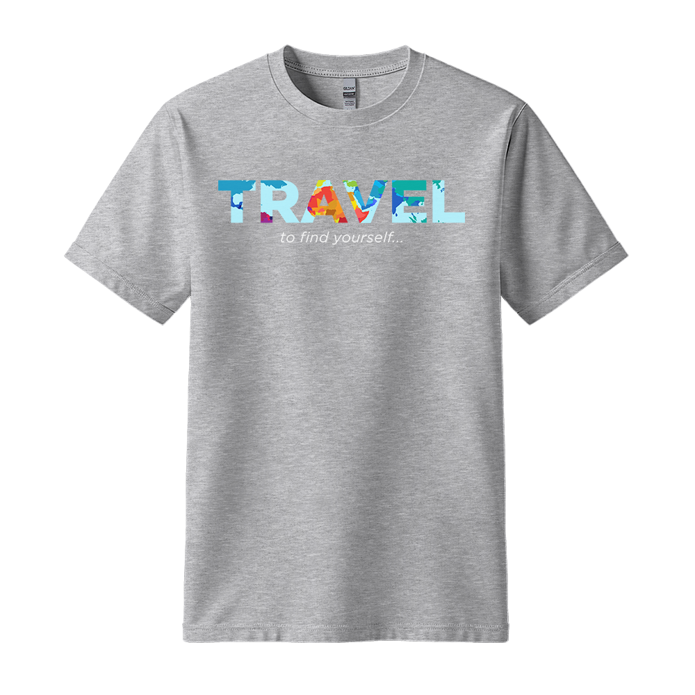 Travel To Find Yourself - Unisex T-Shirt - Travel Tee - Sport Grey