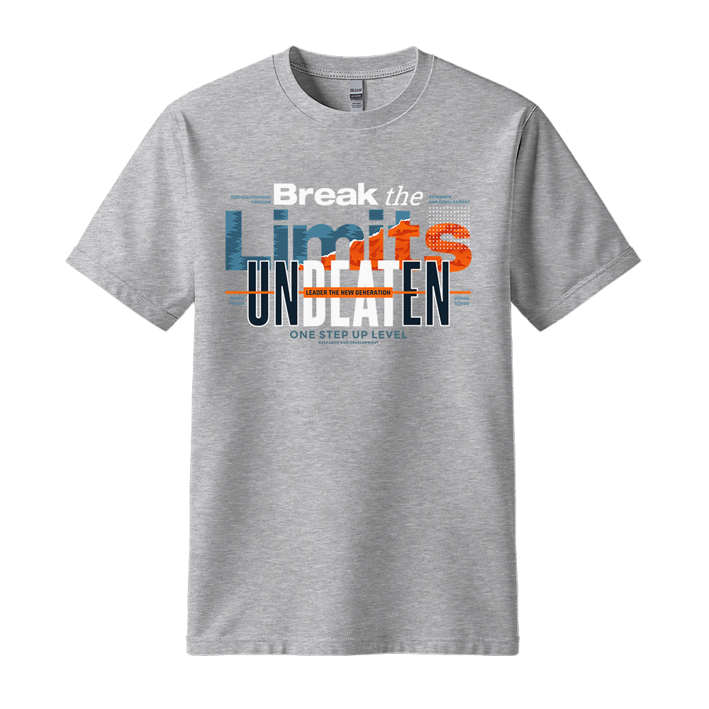 Break The Limits Unbeaten - Unisex T-Shirt - Motivation Tshirt - Sport Grey