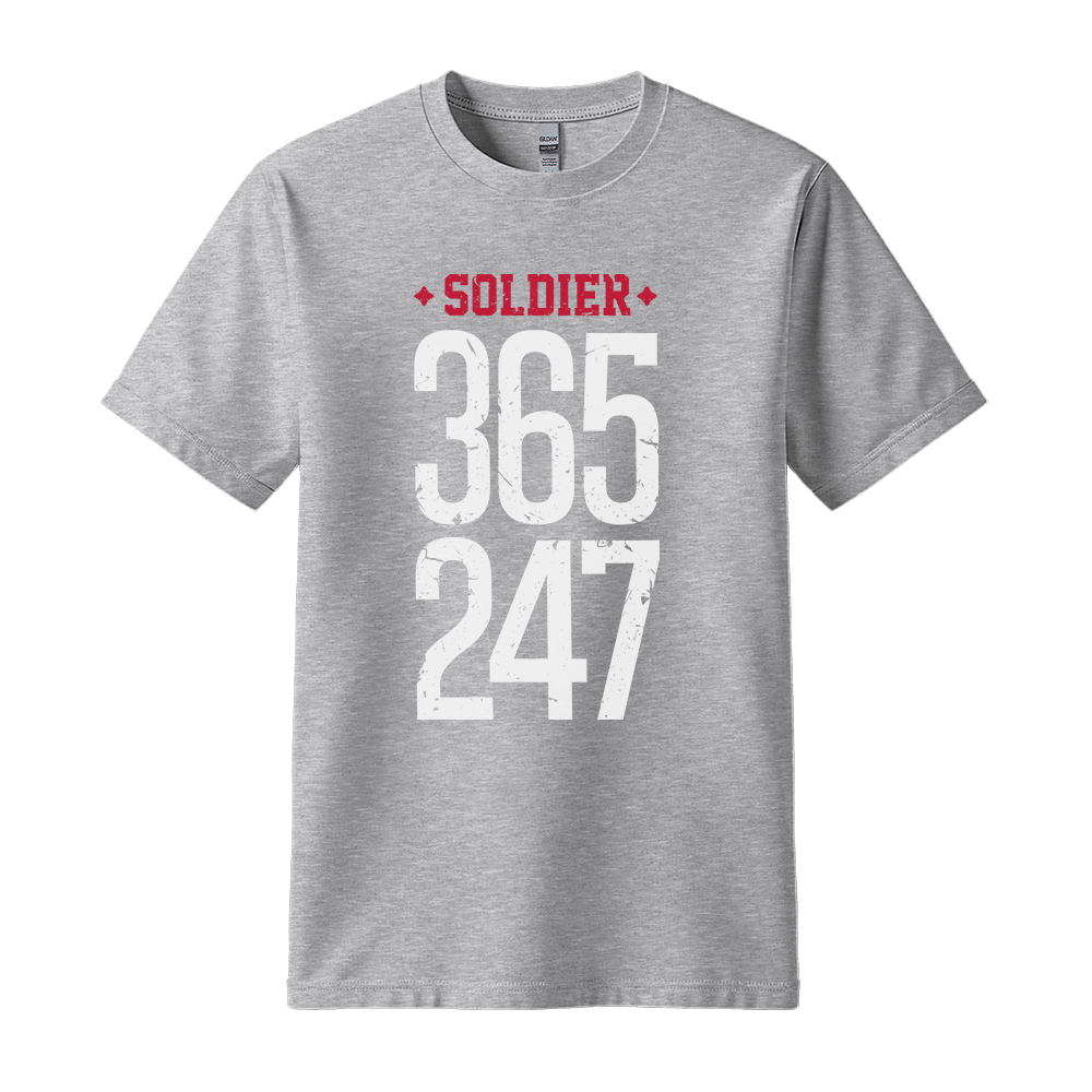 Soldier 365 247 - Unisex T-Shirt - Streetwear Tee - Sport Grey