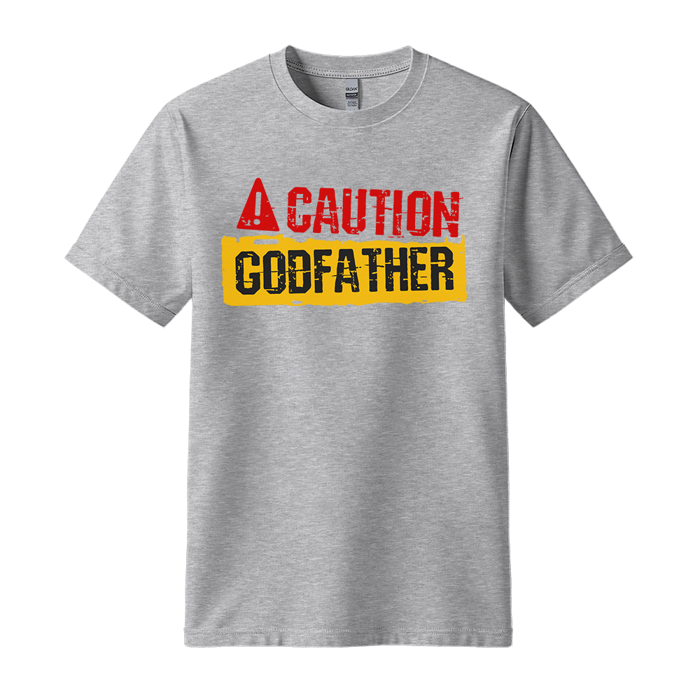 Caution Godfather - Unisex T-Shirt - Streetwear Tee - Sport Grey