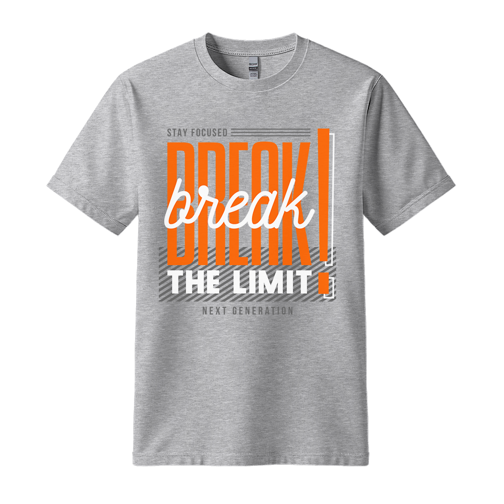 Break The Limit - Unisex T-Shirt - Motivation Tshirt - Sport Grey