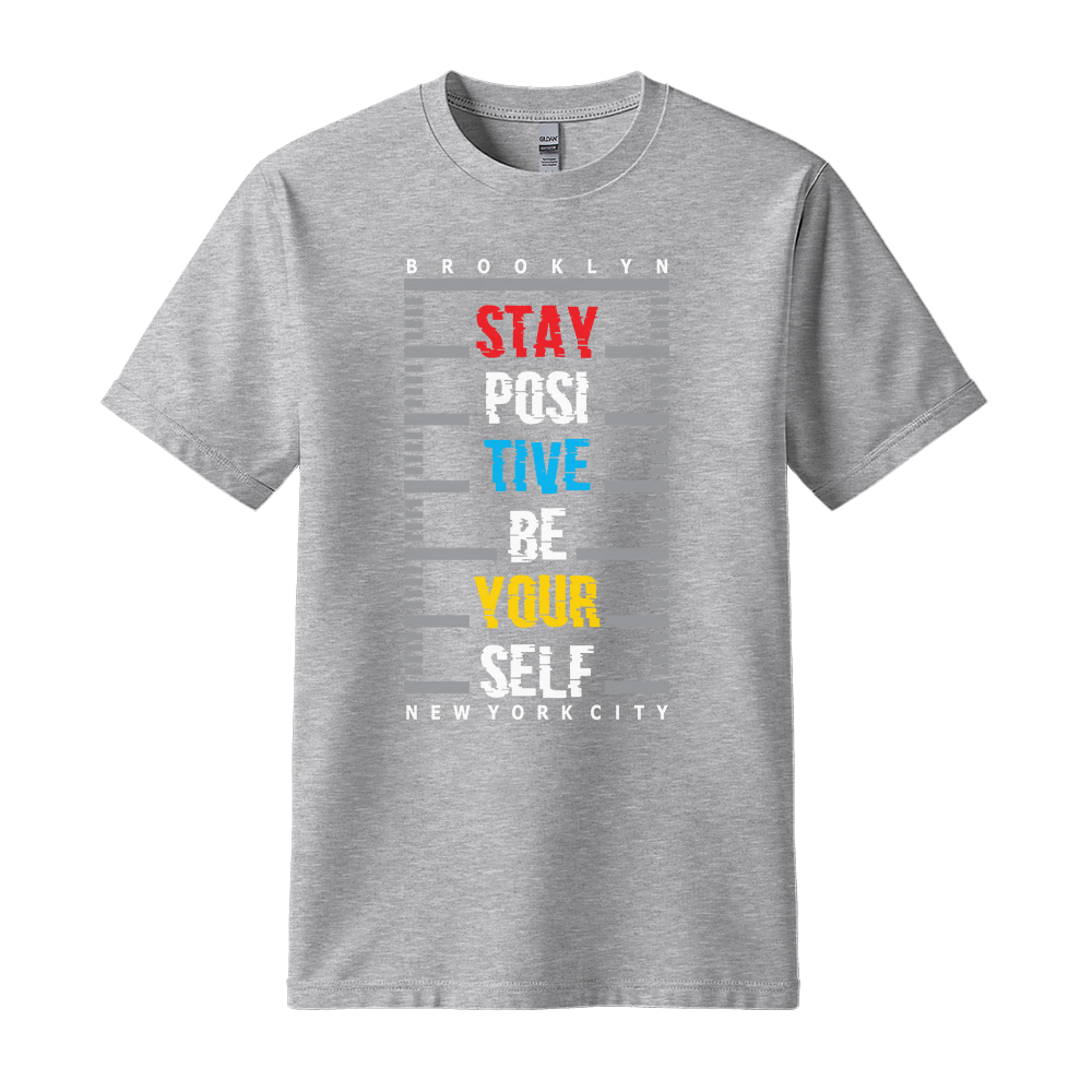 Stay Positive Be Yourself - Unisex T-Shirt - Positive Apparel - Sport Grey