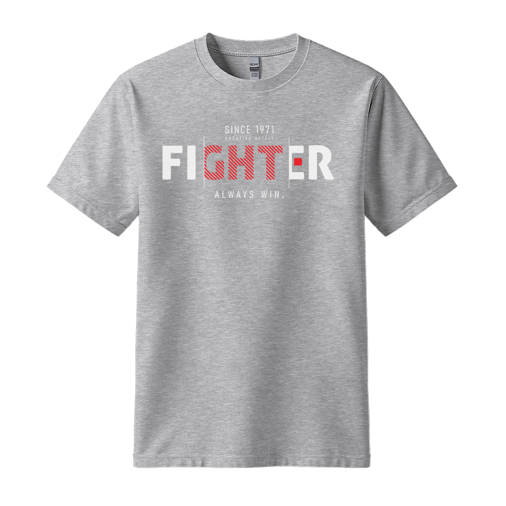 Fighter Always Win - Unisex T-Shirt - Motivation Tshirt - Sport Grey
