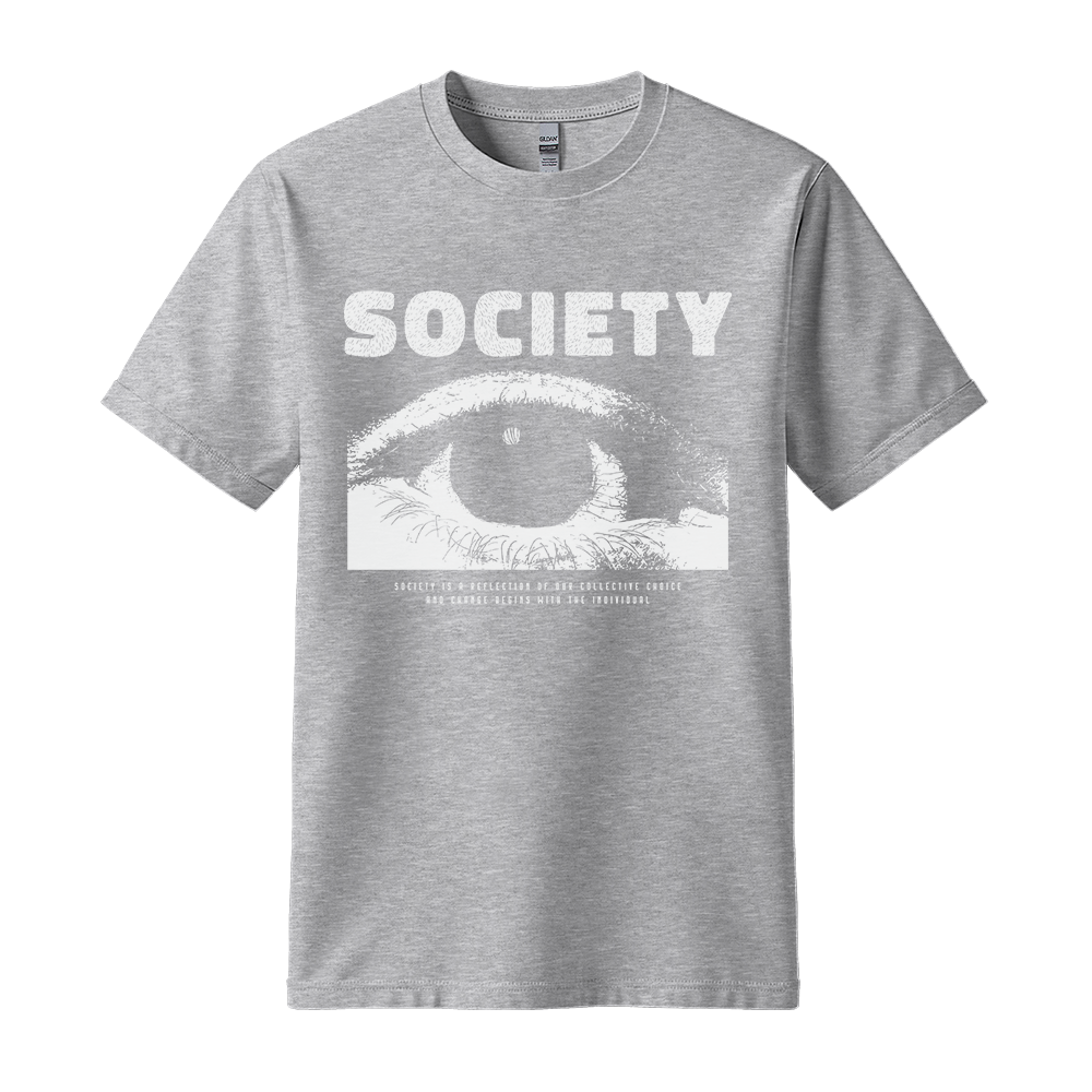 Society Eye - Unisex T-Shirt - Streetwear Tee - Sport Grey
