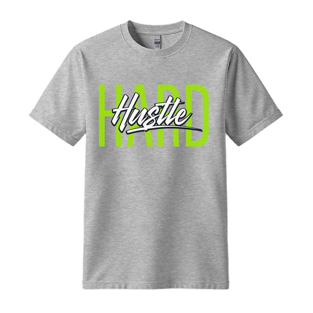 Hustle Hard - Unisex T-Shirt - Motivation Tshirt - Sport Grey