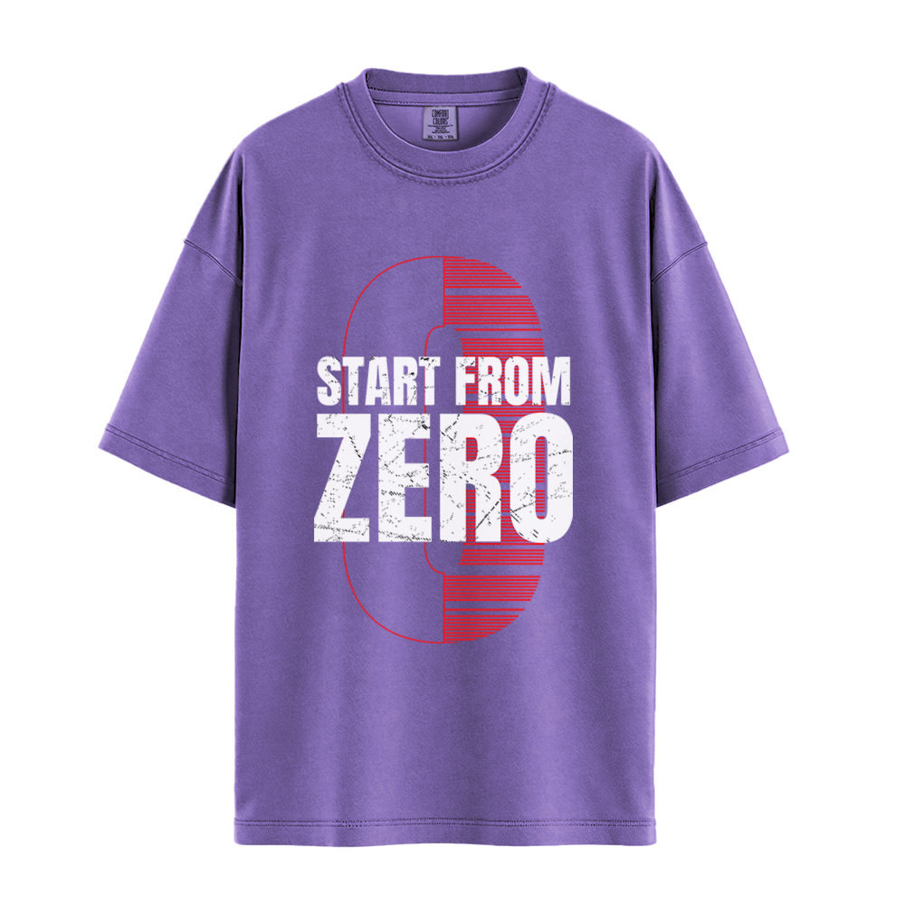 Start From Zero - Unisex T-Shirt - Premium Comfort Colors - Violet
