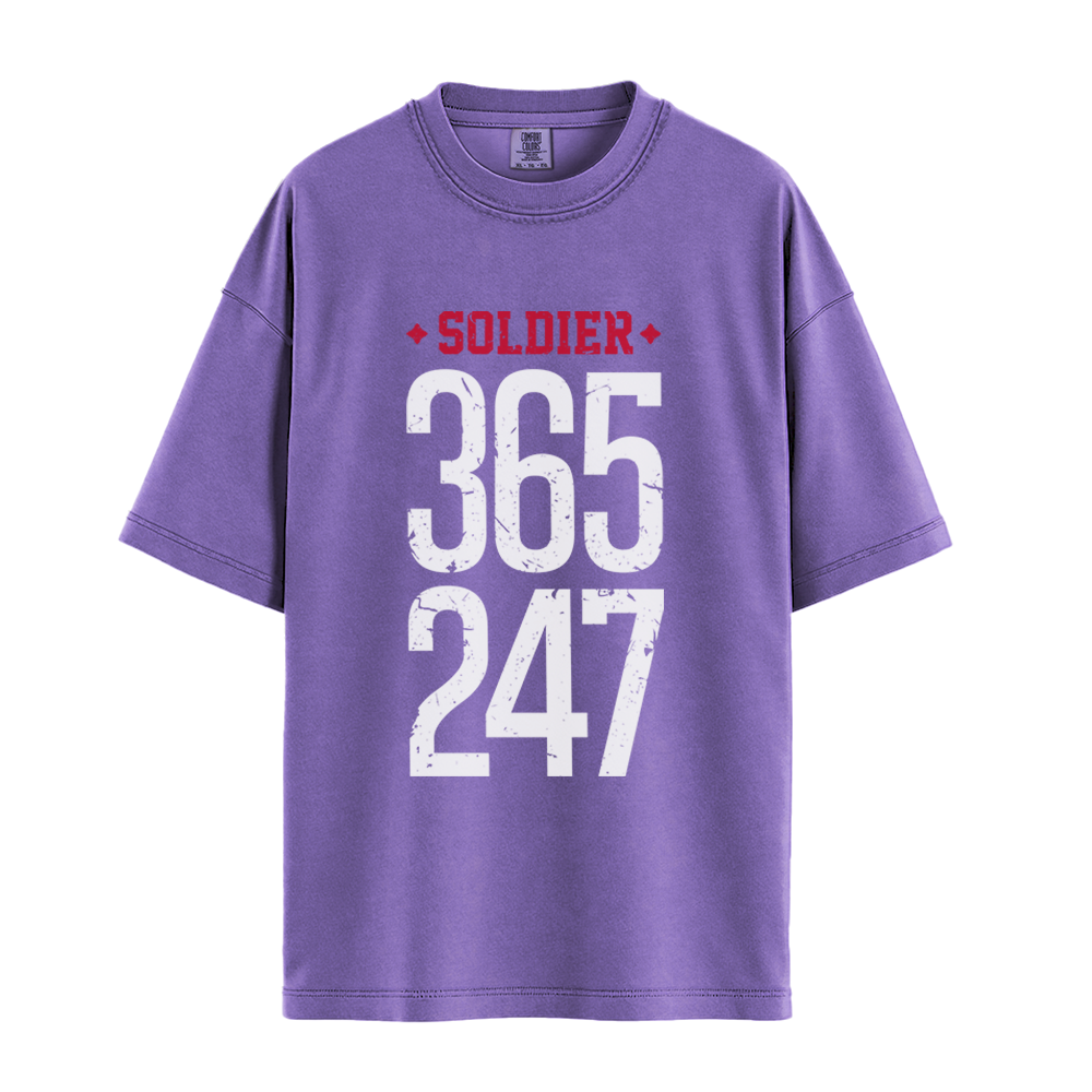 Soldier 365 247 - Unisex T-Shirt - Premium Comfort Colors - Violet