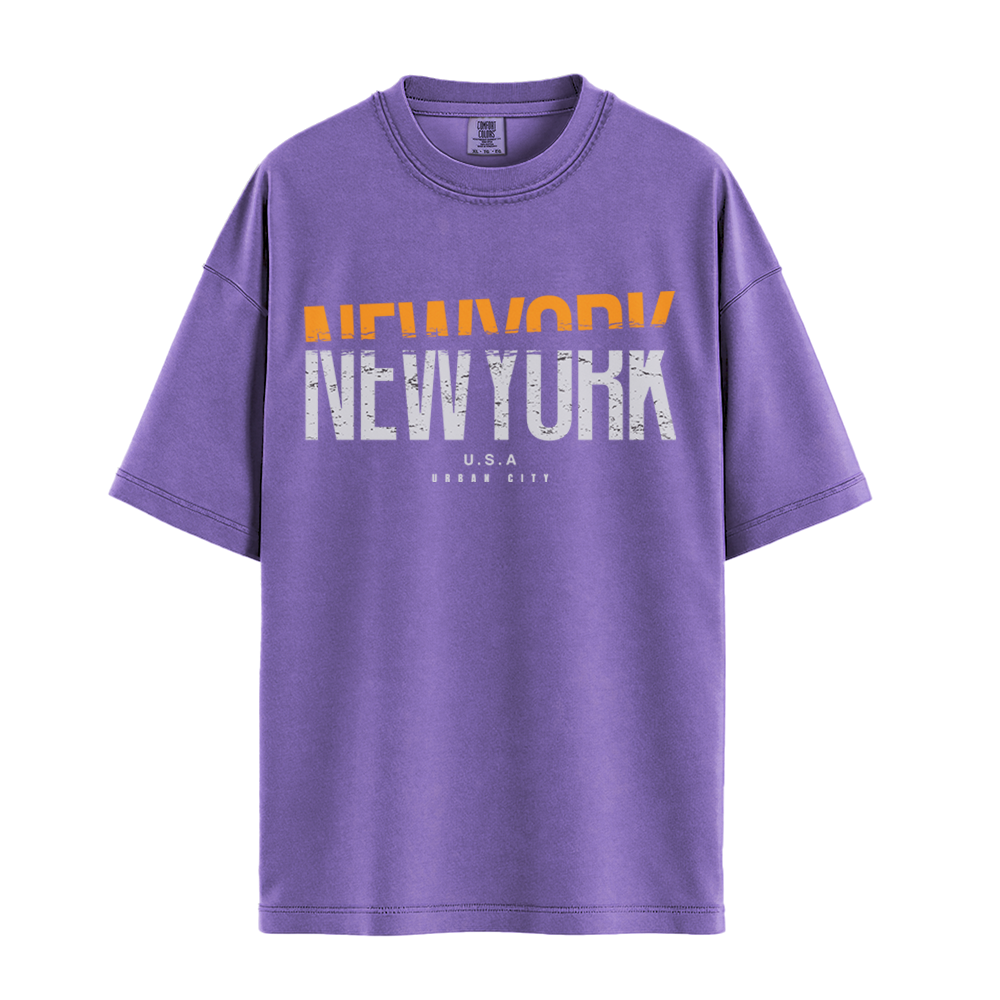 New York Urban City - Unisex T-Shirt - Premium Comfort Colors - Violet