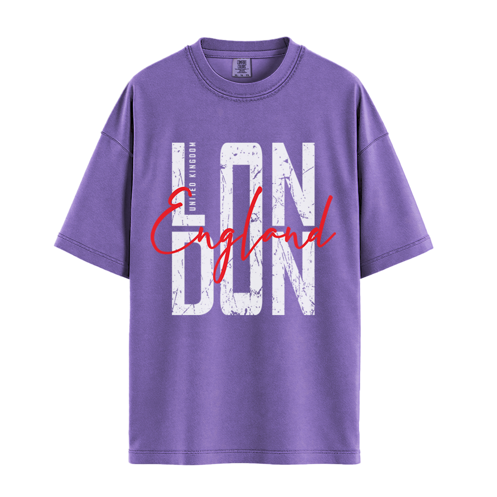London England - Unisex T-Shirt - Premium Comfort Colors - Violet