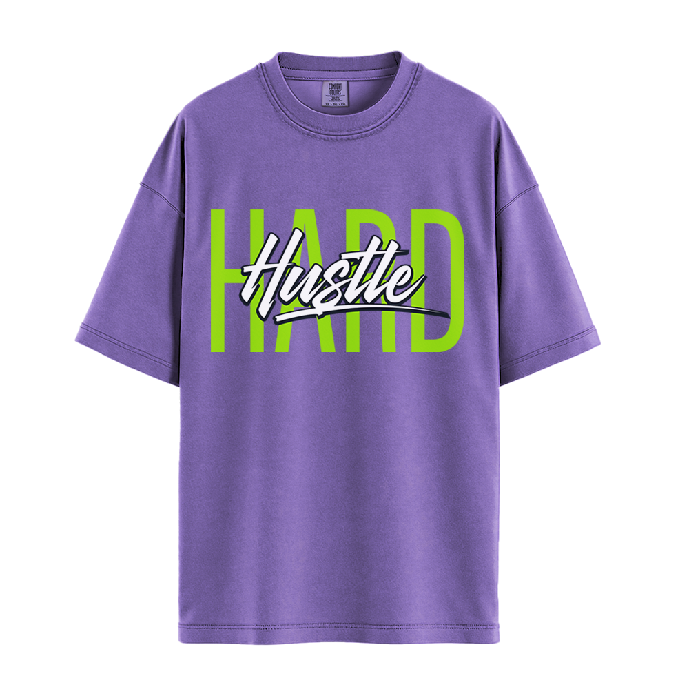 Hustle Hard - Unisex T-Shirt - Premium Comfort Colors - Violet
