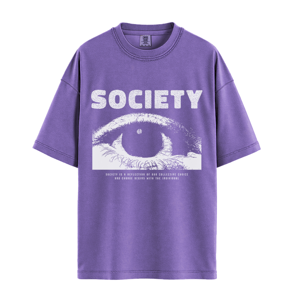 Society Eye - Unisex T-Shirt - Premium Comfort Colors - Violet