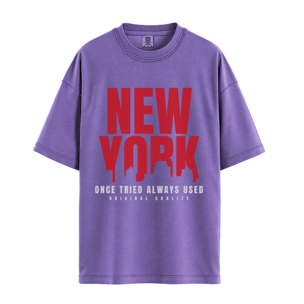 New York Once Tried Always Used - Unisex T-Shirt - Premium Comfort Colors - Violet