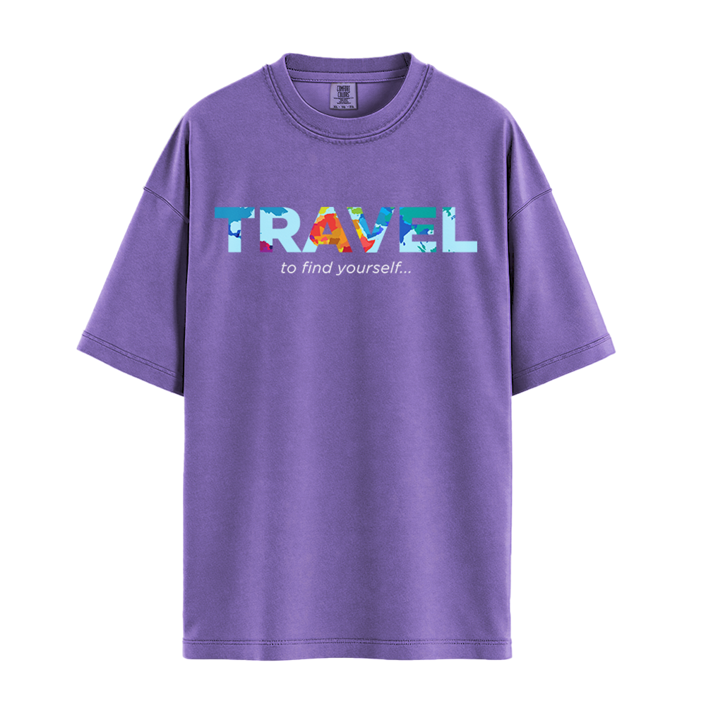 Travel To Find Yourself - Unisex T-Shirt - Premium Comfort Colors - Violet