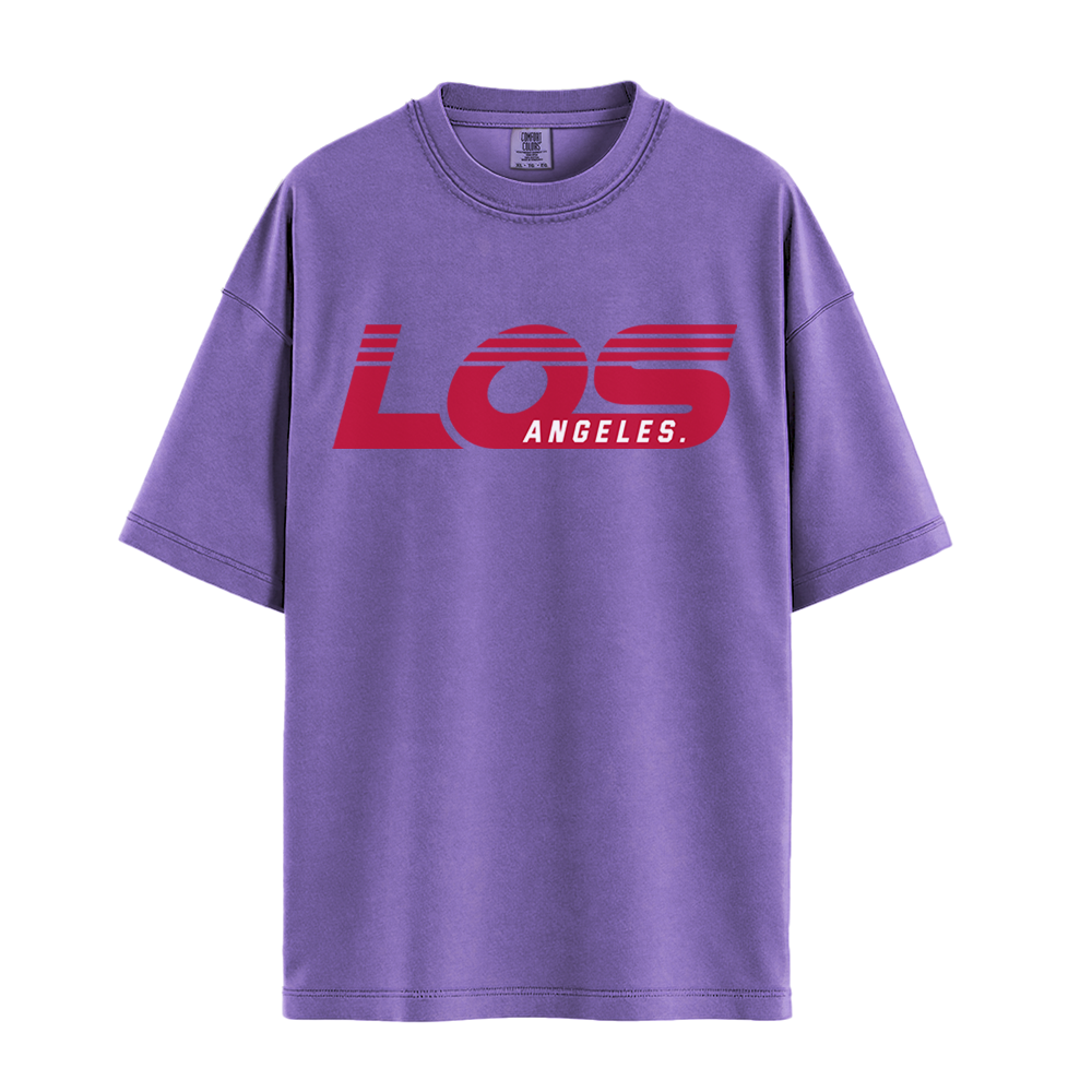 Los Angeles Retro - Unisex T-Shirt - Premium Comfort Colors - Violet