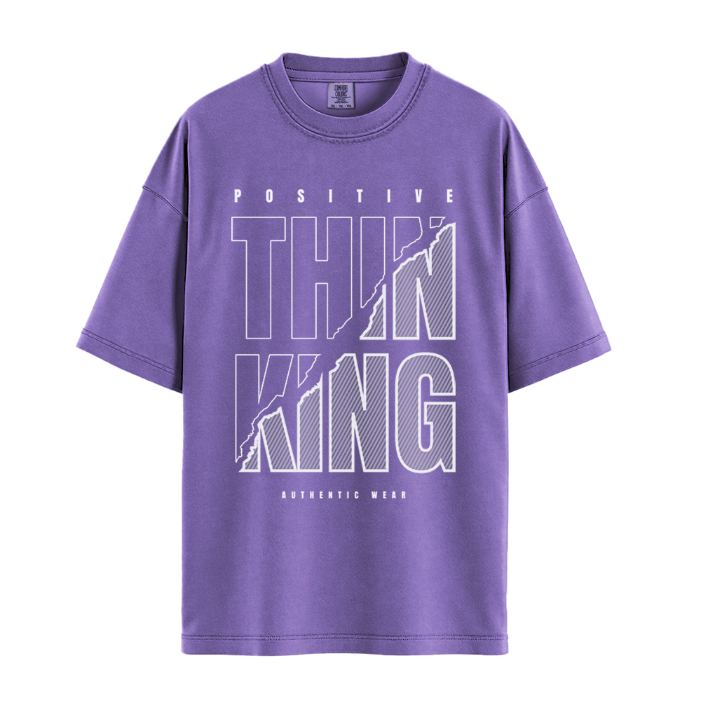 Positive Thinking Authentic Wear - Unisex T-Shirt - Premium Comfort Colors - Violet