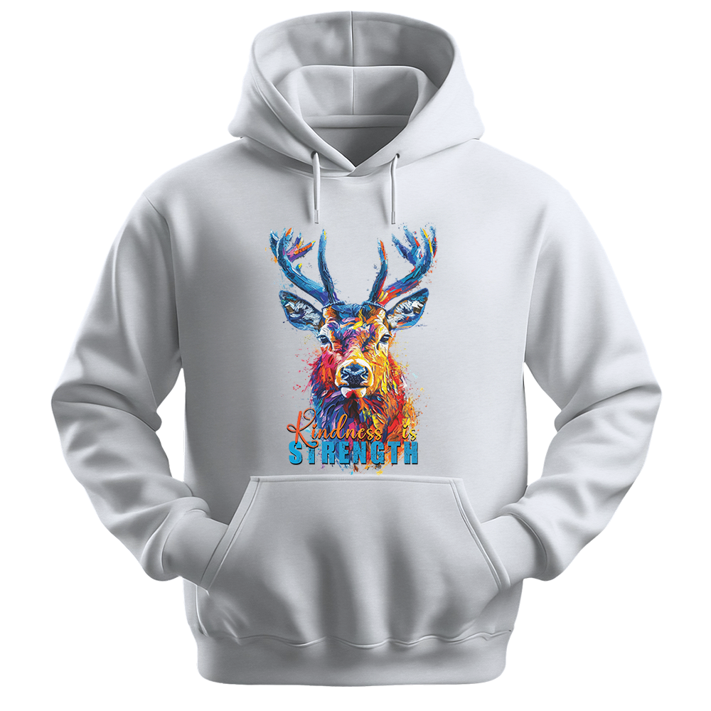 "Kindness Is Strength" Deer Inspirational Unisex Hoodie