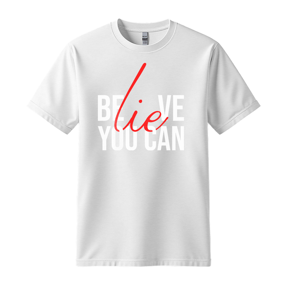 "Believe You Can" Red Lie Message Typography Graphic Tee - Colorizeyou Unisex T-Shirt