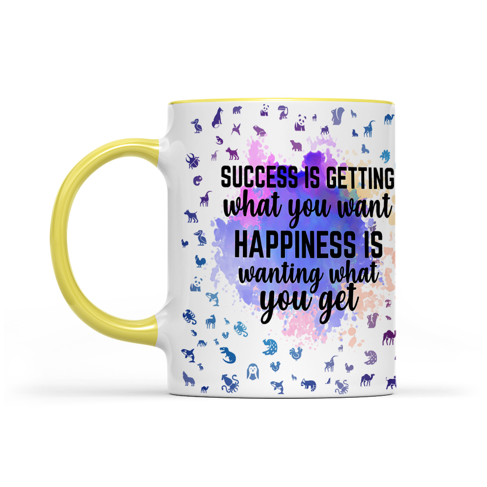 Success Is Getting What You Want - Navy Watercolor Mug - Statement Mug