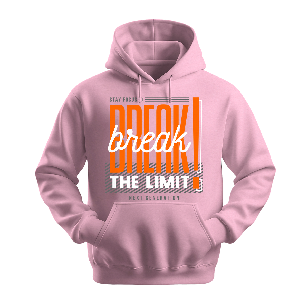 Break The Limit - Unisex Hoodie - Motivation Hoodie - Light Pink